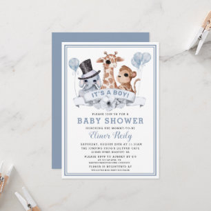 Safari Jungle Boy Baby Shower Invitation
