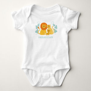 Safari Jungle Lion Baby Boy Bodysuit