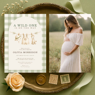 Safari Jungle Photo Baby Shower Invitation
