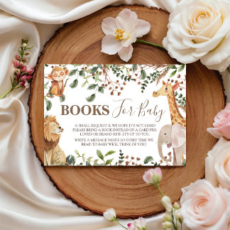 Safari Jungle Wild One Books for Baby Card
