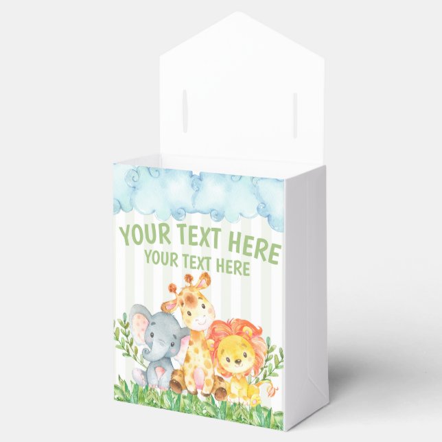 Safari Jungle Zoo Animal Party Favour Box (Opened)