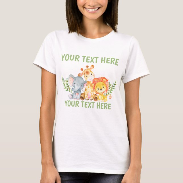 Safari Jungle Zoo Animal Womens T-Shirt (Front)
