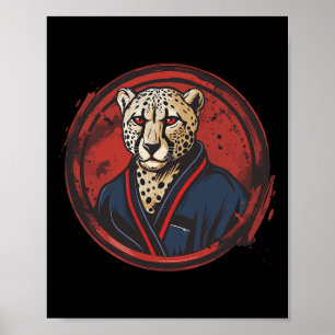 Safari Leopard Cheetah Judo Cheetah Brazilian Jiu Poster