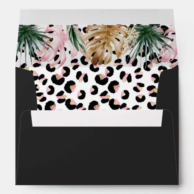 Safari Leopard Print Party Supplies Jungle Party  Envelope (Back (Bottom))