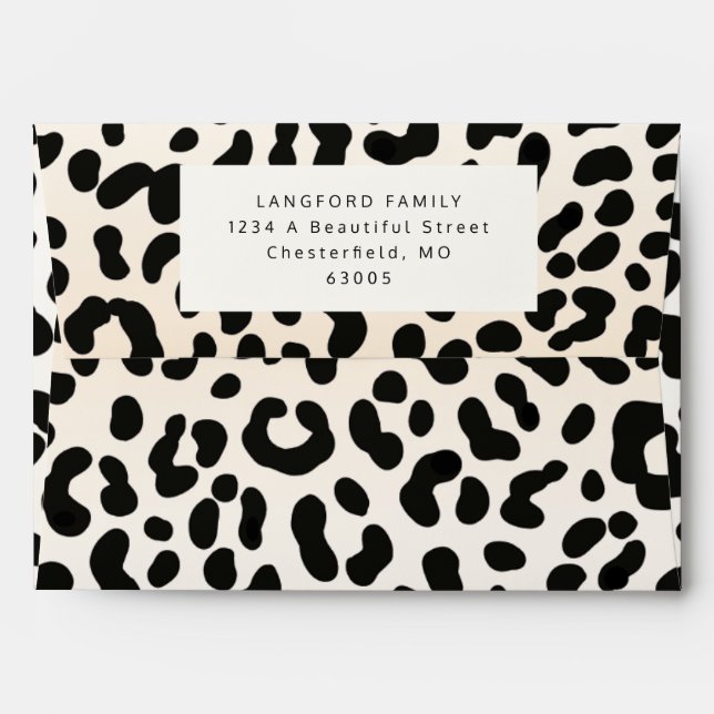 Safari Leopard Return Address Envelope (Back (Top Flap))