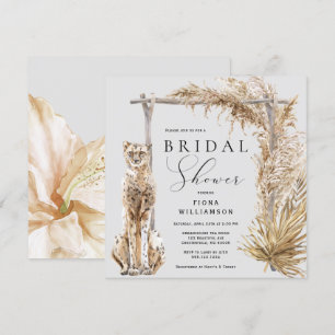 Safari Leopard  Wedding Arch Bridal Shower Invitation