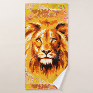 Safari Lion Bath Towel   Colourful Lion Towel 