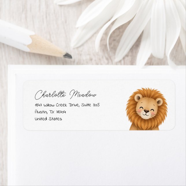 Safari Lion Return Address Labels (Insitu)