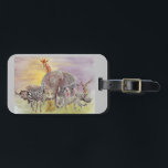 Safari luggage tag<br><div class="desc">Original painting made for a safari in Kenya that was turned into a cool luggage tag.  Would be great for any safari trip to any African country</div>