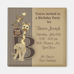 Safari Magnet Birthday Favour