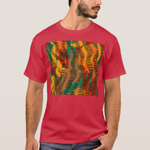 Safari Mixed With African Traditional Print T-Shirt