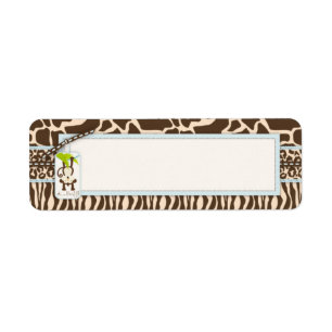 Safari Monkey Animal Print Baby Shower