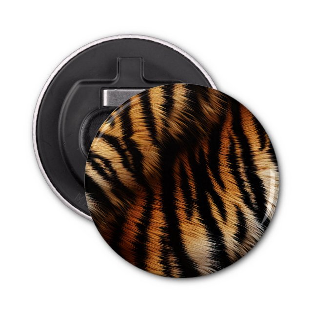 Safari Orange Black Tiger Bottle Opener (Front)
