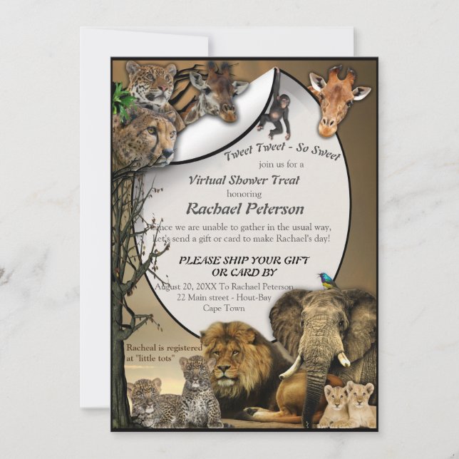 Safari Outdoor Baby shower Invitation (Front)