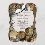 Safari Outdoor Bridal Shower Invitation<br><div class="desc">Having a bridal party shower at any breathtaking  outdoor safari bush lodge anywhere around the world can be a very private affair unless you send a Safari passport card as an invitation.</div>