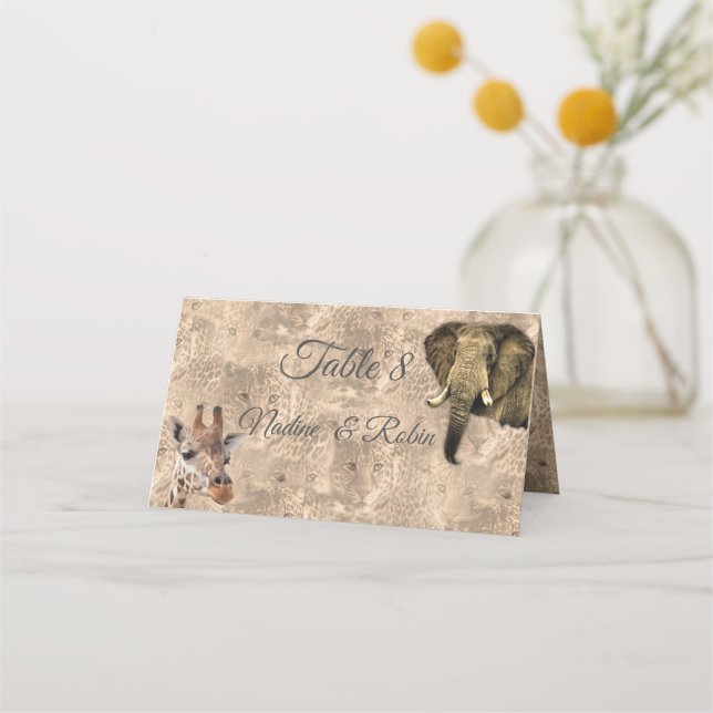 Safari Outdoor Place Card (Front)