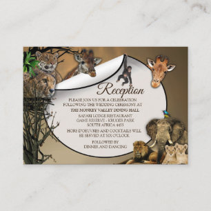 Safari Outdoor Wedding Reception Enclosure Card