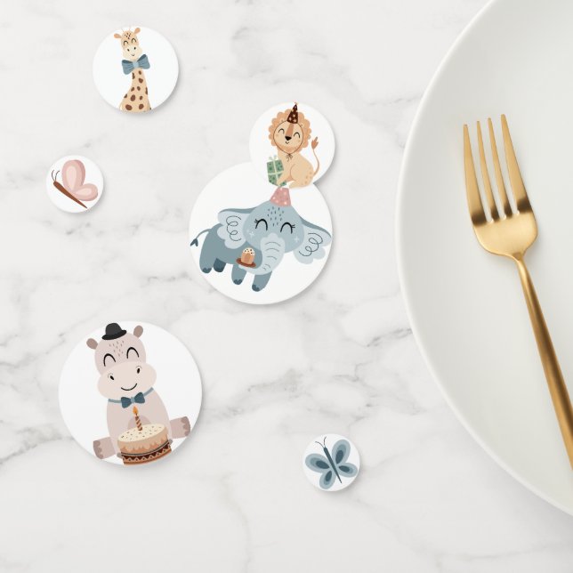 Safari Party Animal collection 1, table Confetti (Group)