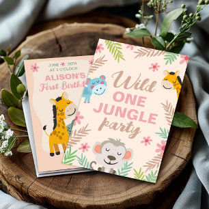 Safari Party for Little One, 1st birthday Invitation