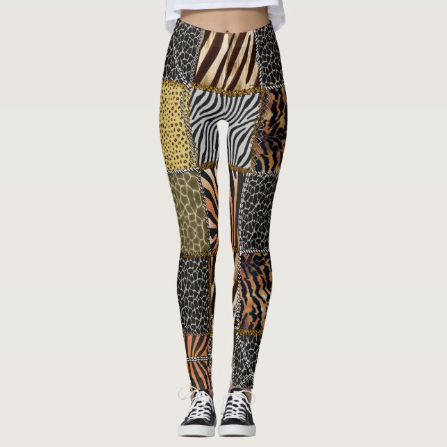 Safari patchwork Leggings (Front)