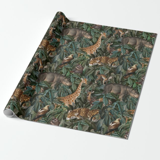 Safari Pattern Wrapping Paper (Unrolled)