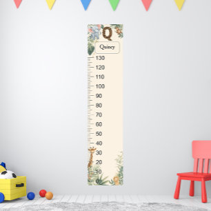 Safari Personalised Name Monogram Q Growth Chart