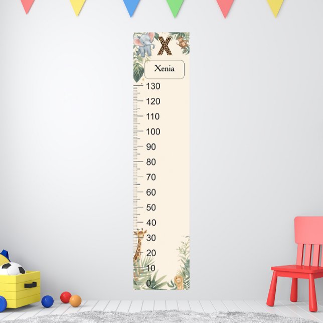 Safari Personalised Name Monogram X Growth Chart (Creator Uploaded)