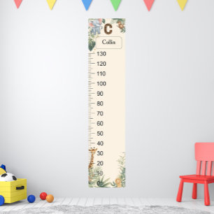 Safari Personalized Name Monogram C Growth Chart