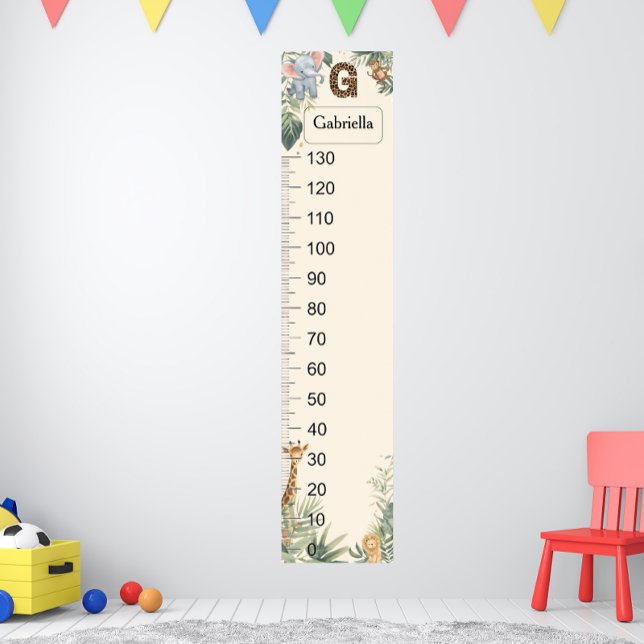 Safari Personalized Name Monogram G Growth Chart (Creator Uploaded)