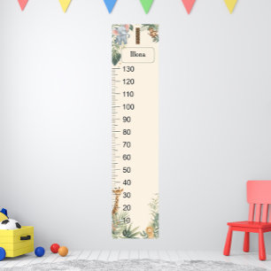 Safari Personalized Name Monogram I Growth Chart
