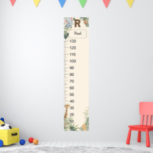Safari Personalized Name Monogram R Growth Chart