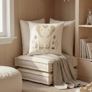 Safari Portrait Elephant Ivory ID1264 Cushion