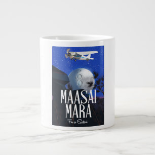 Safari poster to Massai Mara , Kenya! Large Coffee Mug
