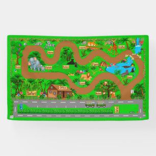 Safari Roads for Cars 3x5 Banner