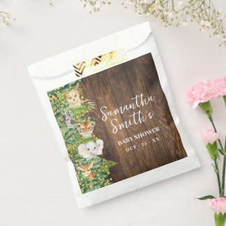 Safari Rustic Tropical Baby Shower Party Favour Bags