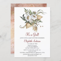 Safari Sahara Savanna Floral GIRL Baby Shower