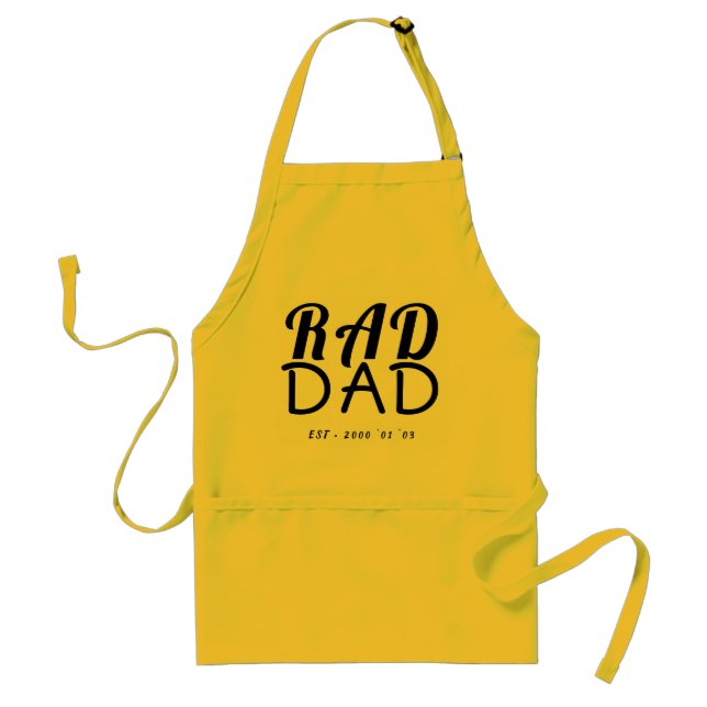 Safari Sand Canvas RAD DAD YELLOW Original Standard Apron (Front)