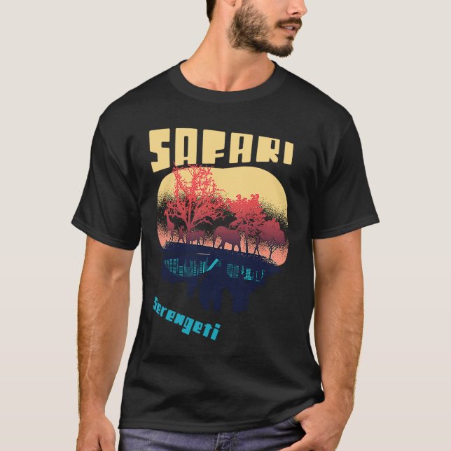Safari Serengeti National Park Africa Tanzania Big T-Shirt (Front)