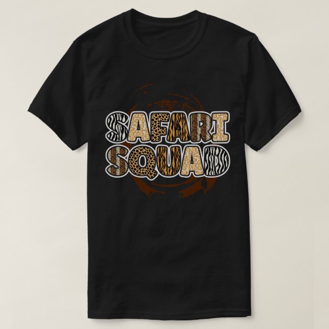 Safari Squad Africa Animals Zoo Lover Zookeeper T-Shirt (Design Front)