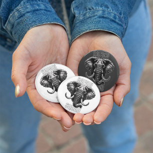 Safari Squad African Elephant Zoo Adventure 6 Cm Round Badge