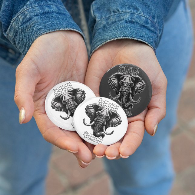 Safari Squad African Elephant Zoo Adventure 6 Cm Round Badge (Creator Uploaded)