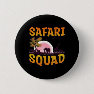 Safari Squad African Family Vacation Summer Vacay 6 Cm Round Badge
