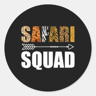 Safari Squad African Family Vacation Summer Vacay Classic Round Sticker
