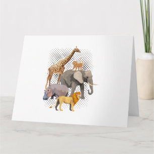 Safari Squad African Safari Animals Funny Zoo Anim Card