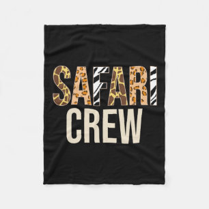 Safari Squad Animals Zoo Wildlife Zoo Halloween Co Fleece Blanket