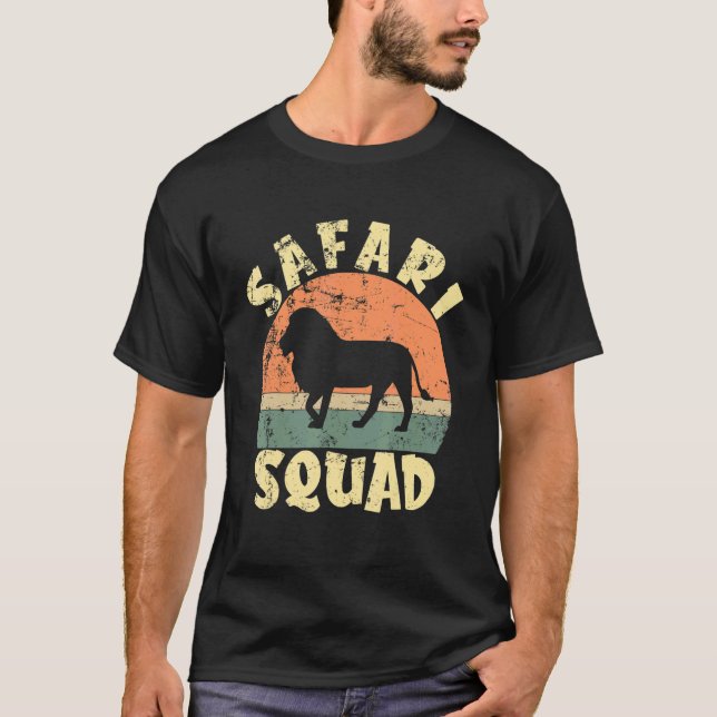 Safari Squad Wild Animal Jungle Africa Zoo Animal  T-Shirt (Front)