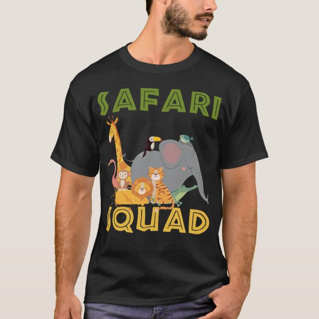 Safari Squad Zoo Animal Family Vacation T-Shirt (Front)