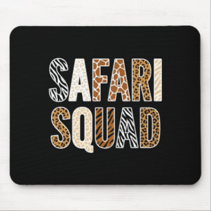 Safari squad zoo crew animals adventure lovers mouse mat