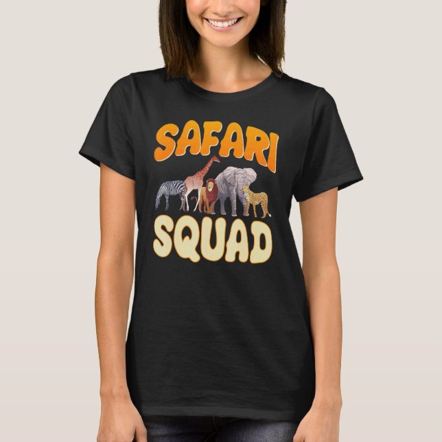 Safari Squad Zookeer Zookeeping Wildlife Animal Ke T-Shirt (Front)