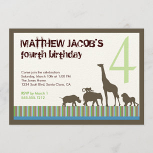 Safari Stripes Invitation